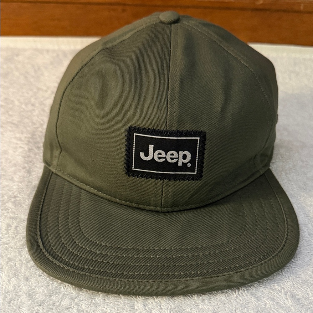 Jeep Olive Green Baseball Cap with Black Patch